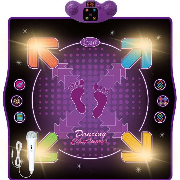 A colorful Bluetooth Electronic Dance Mat designed for children, featuring music and dance capabilities with LED lights.